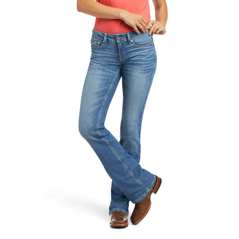 Ariat Jeans Damen - R.E.A.L. Mid Rise Allessandra Boot Cut Blau ( NHWJM-9075 )